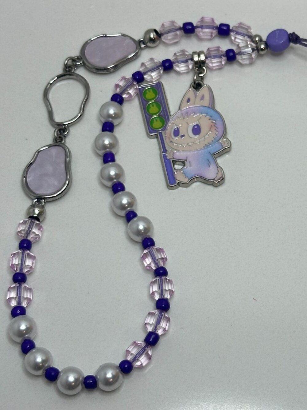 POP MART Labubu The Monsters Big Into Energy “Luck” Phone Charm – Purple